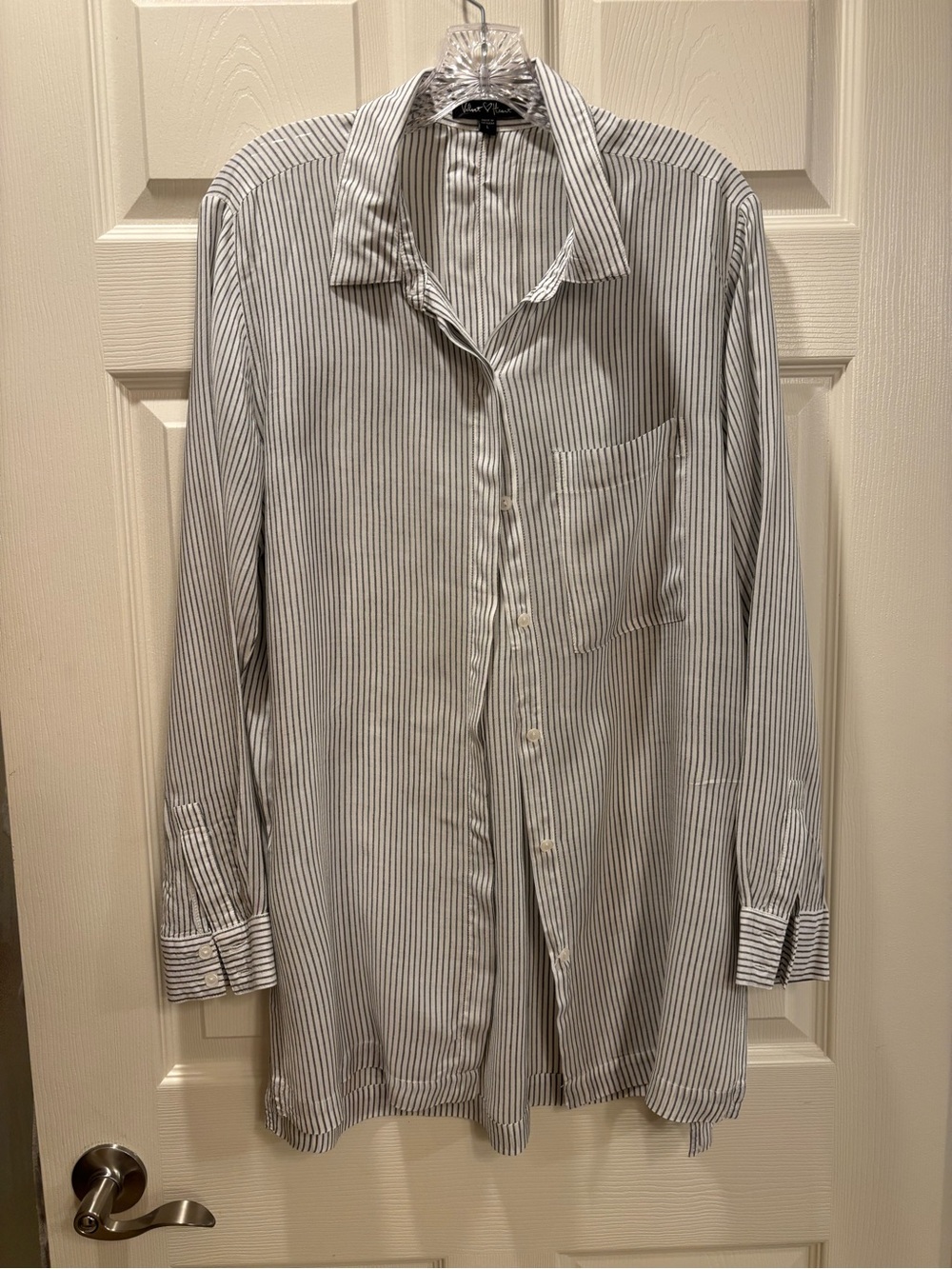 Velvet Heart White and Black Striped Tunic Top